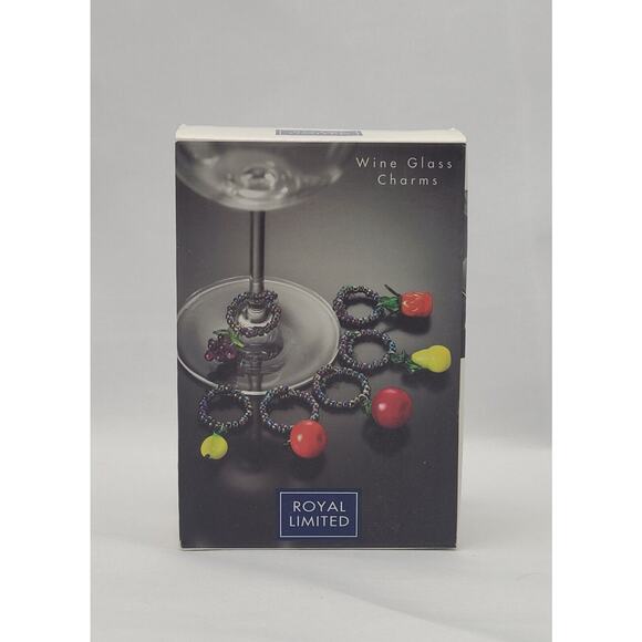 Royal Limited Glass Charms Wine Glass Charms Set of 6 - Picture 1 of 4